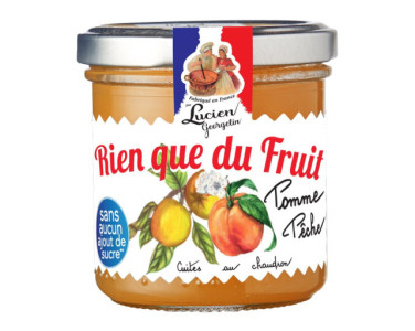 Apple peach puree "just fruit" - 150G - Lucien Georgelin  
