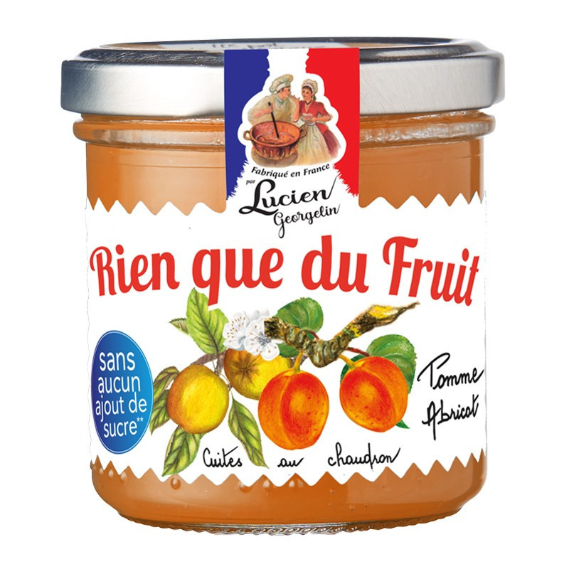 Apricot apple puree "just fruit" - 150g - Lucien Georgelin