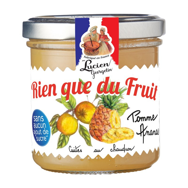PURÉE DE POMME ANANAS « RIEN QUE DU FRUIT »  - 150G - Lucien Georgelin