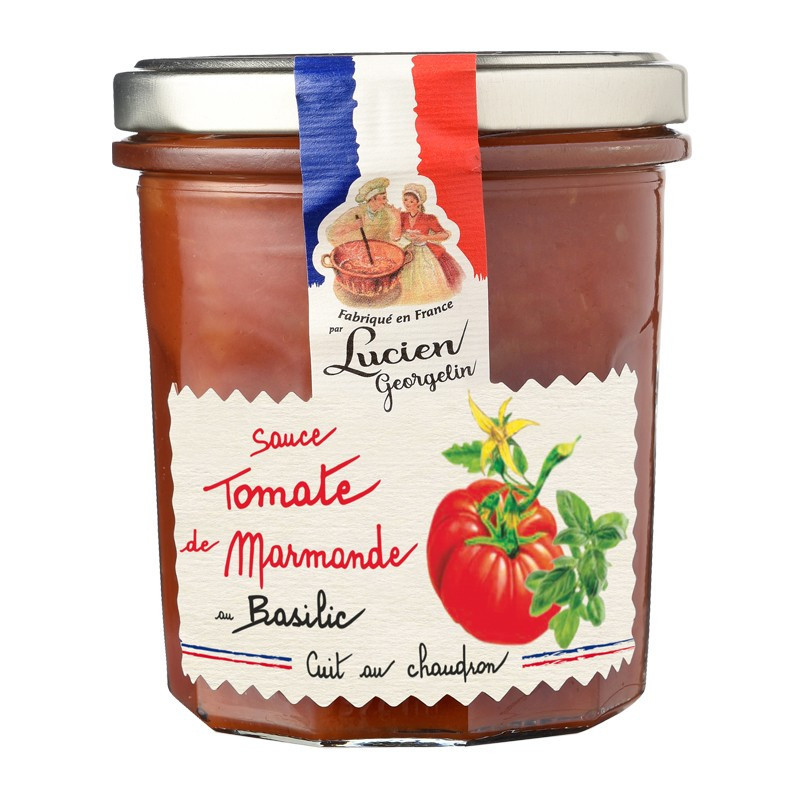 Tomato sauce from Marmande with Basil - 300g - Lucien Georgelin