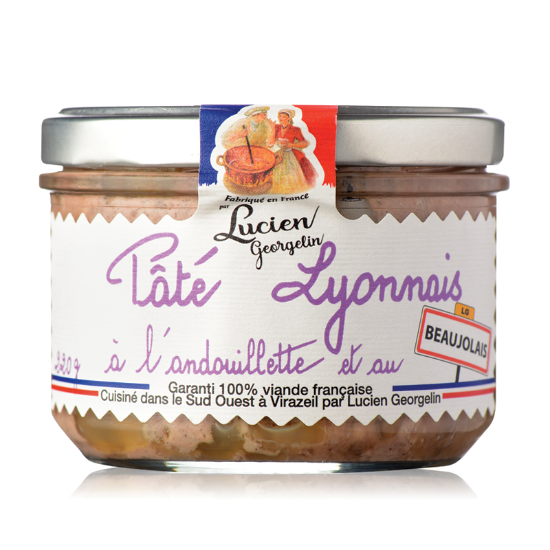 Lyon pâté with Andouillette and Beaujolais - 220g - Lucien Georgelin