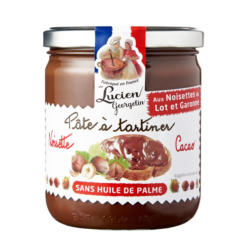 Lot-et-Garonne and cocoa - 400g - Lucien Georgelin hazelnut spread - Lucien Georgelin