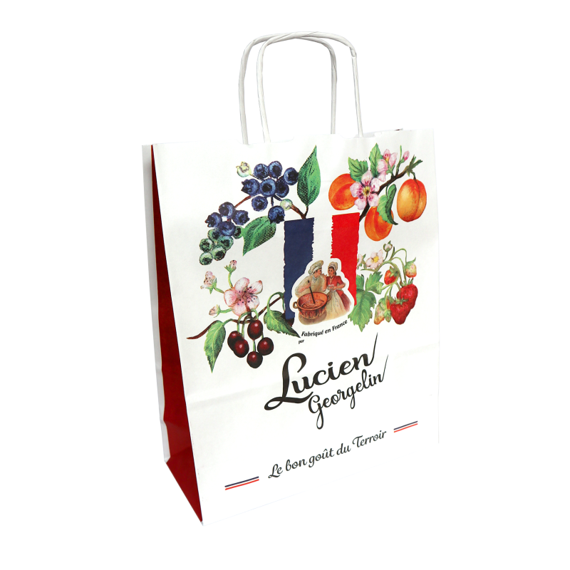 Pochette cadeau kraft blanc - Lucien Georgelin