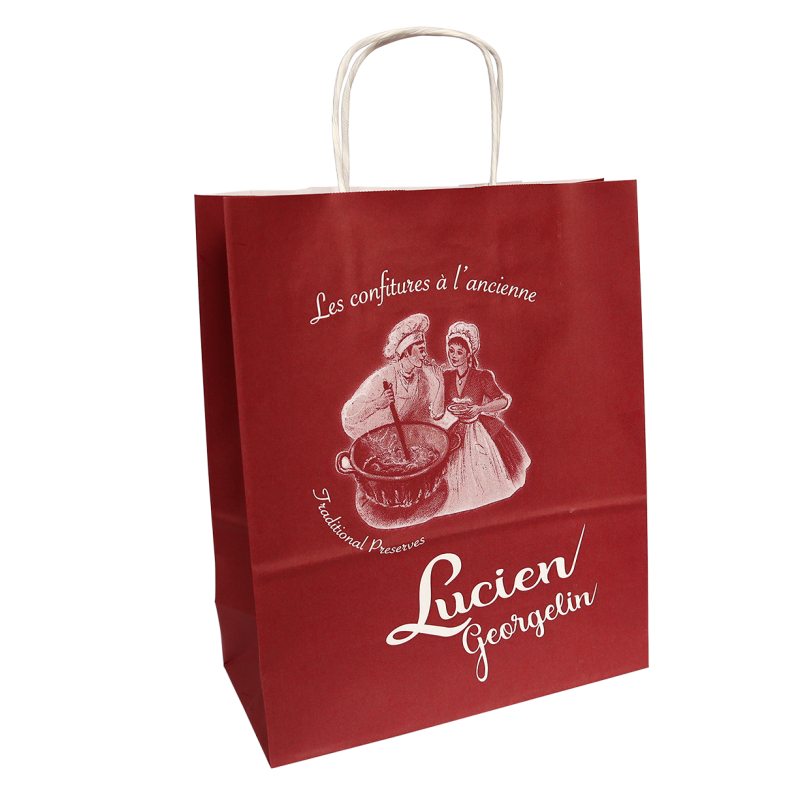 Kraft Bordeaux gift bag - Lucien Georgelin