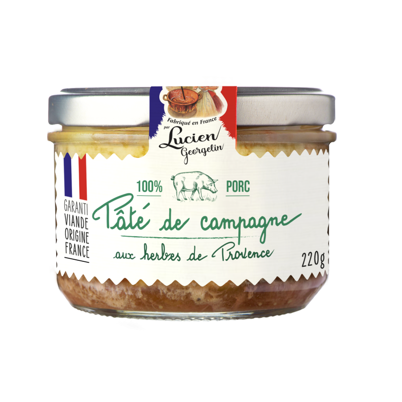 PÂTÉ DE CAMPAGNE AUX HERBES DE PROVENCE - LES VIEILLES CONSERVES D'AUTREFOIS - Lucien Georgelin