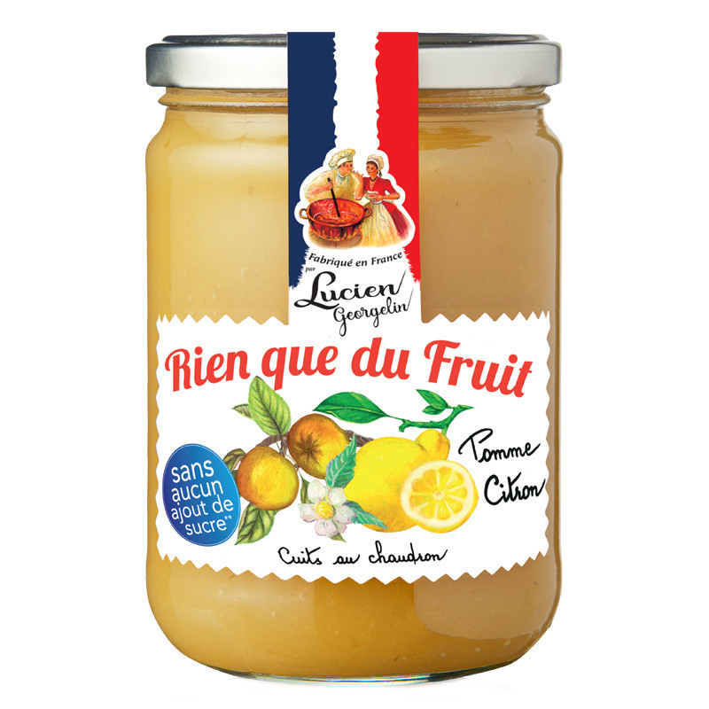 Lemon apple puree "just fruit" - 560g - Lucien Georgelin