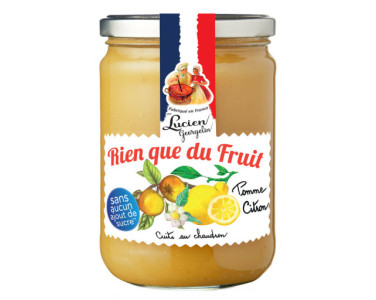 PURÉE DE POMME CITRON « RIEN QUE DU FRUIT »  - 560G - Lucien Georgelin