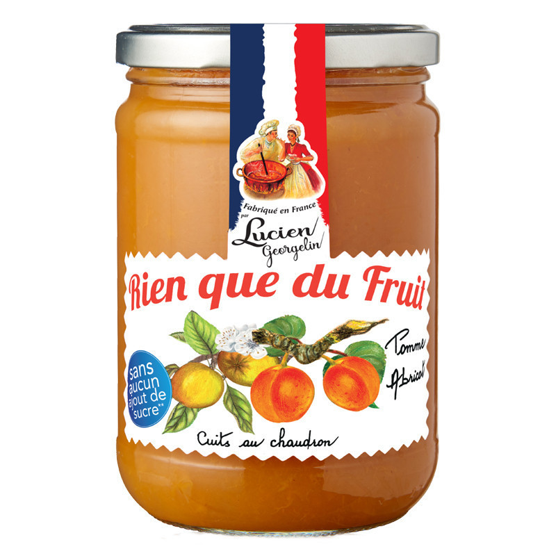 Apricot apple puree "just fruit" - 560g - Lucien Georgelin