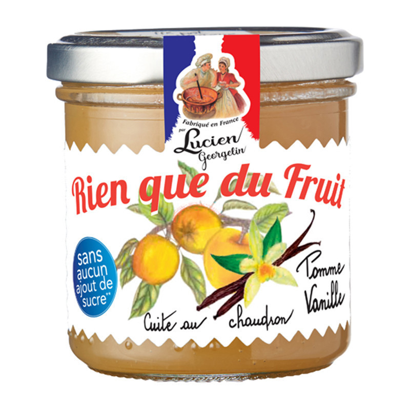 PURÉE DE POMME VANILLE « RIEN QUE DU FRUIT »  - 150G - Lucien Georgelin