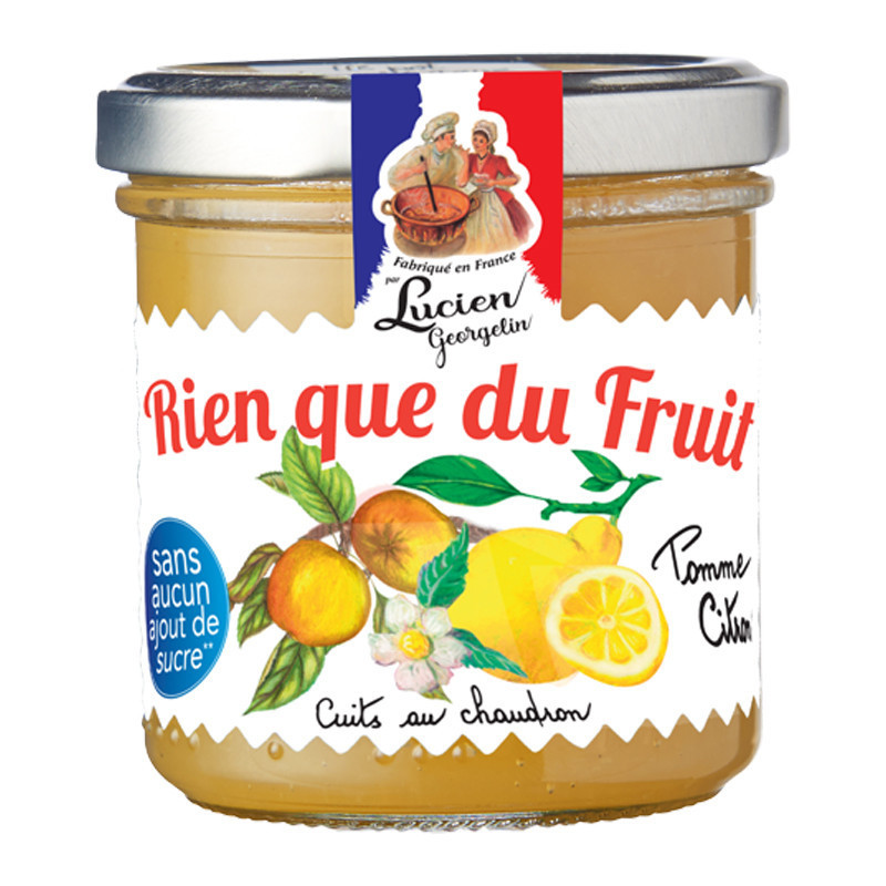 PURÉE DE POMME CITRON « RIEN QUE DU FRUIT »  - 150G - Lucien Georgelin