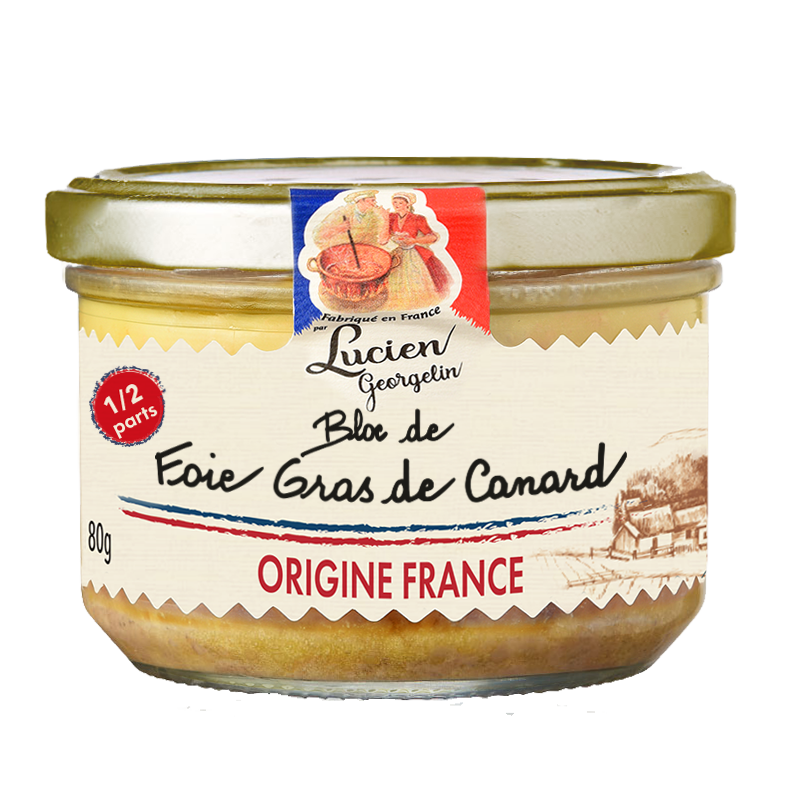 Bloc de foie gras de canard origine France | Lucien Georgelin