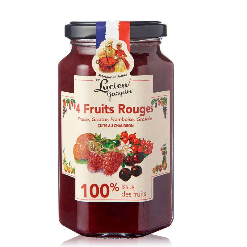 SPECIALITE 4 FRUITS ROUGES 100% ISSUE DES FRUITS – 300G - Lucien Georgelin