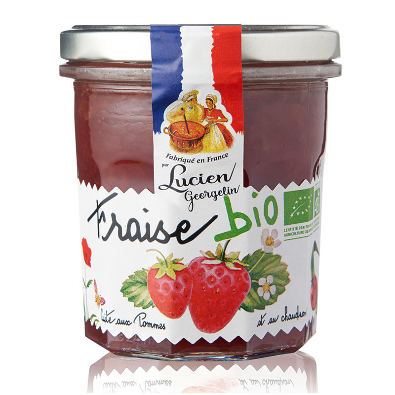 Organic strawberry preparation - 320g - Lucien Georgelin