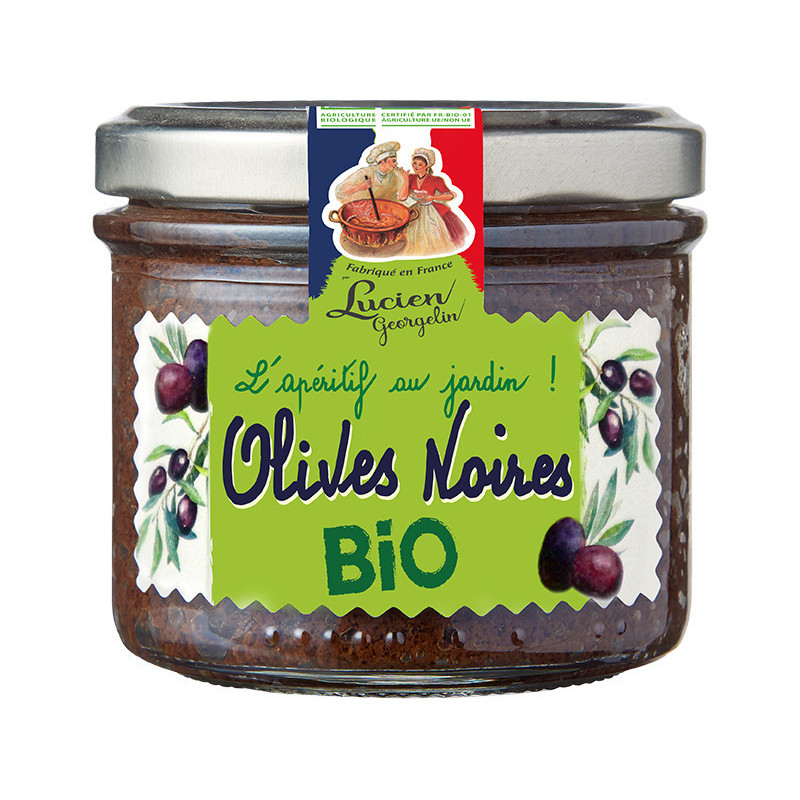 The organic black olive spread - the aperitif in the garden - Lucien Georgelin