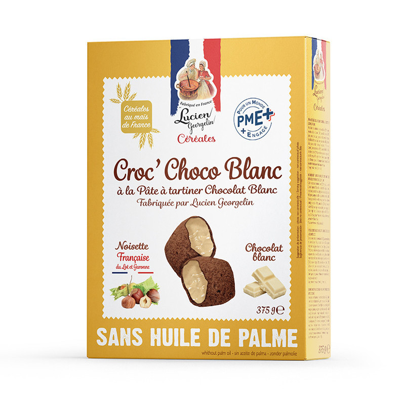 Croc' white choco with white chocolate spread - 375g - Lucien Georgelin