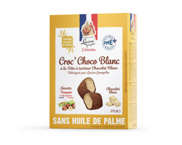 CROC' CHOCO BLANC A LA PATE A TARTINER AU CHOCOLAT BLANC - 375G - Lucien Georgelin