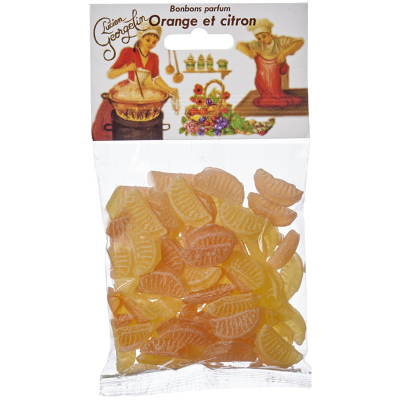 LES BONBONS A L'ORANGE ET AU CITRON - 150g - Lucien Georgelin