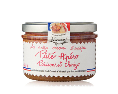 Chorizo ​​and peppers aperitif pâté - old preserves of the past - Lucien Georgelin