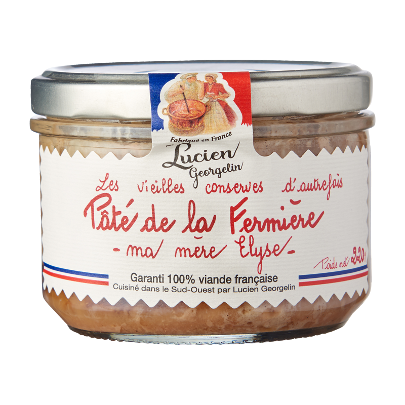PÂTÉ DE LA FERMIÈRE - LES VIEILLES CONSERVES D'AUTRESFOIS – 220g - Lucien Georgelin