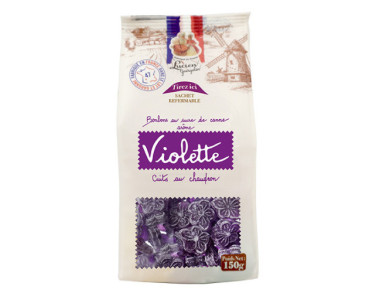 Violet candies - 150g - in a sealable bag - Lucien Georgelin