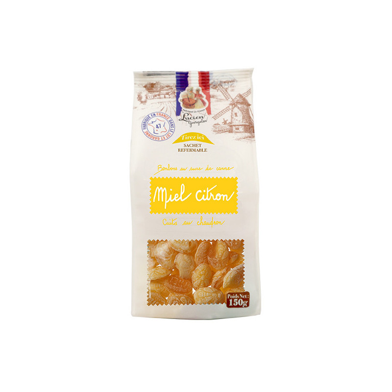 Candy with honey and lemon - 150g - in a sealable bag - Lucien Georgelin