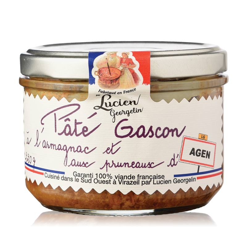 Pâté Gascon à l'armagnac et aux pruneaux d'Agen - 220g - Lucien Georgelin