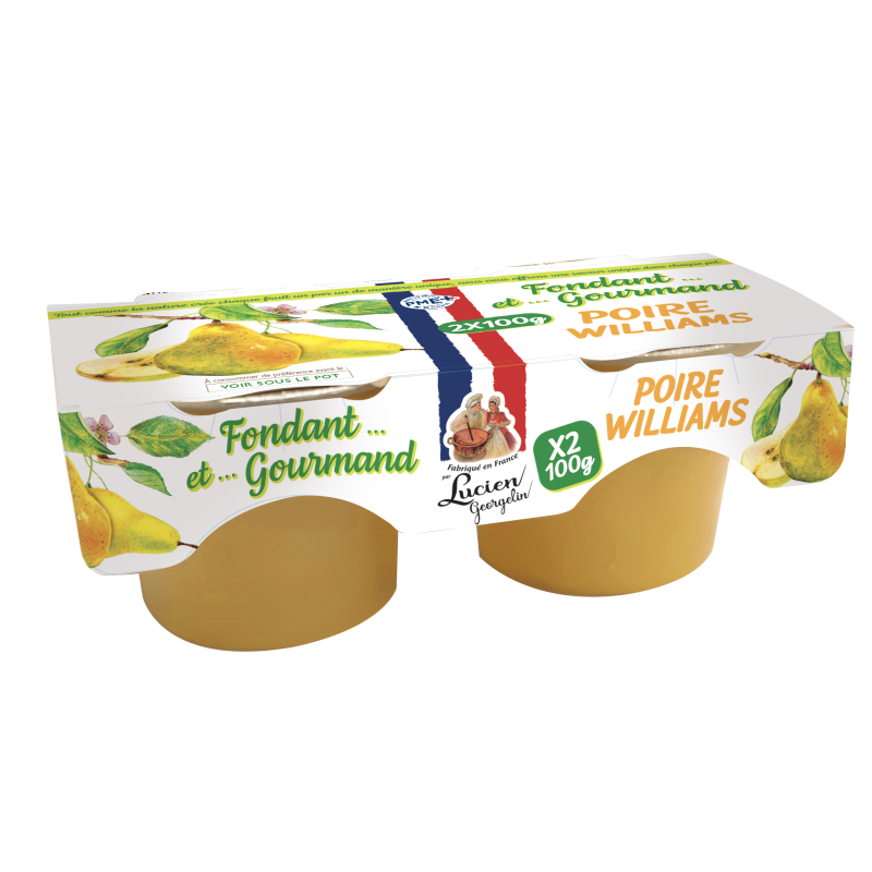 DESSERT DE POIRE WILLIAMS - FONDANT ET GOURMAND - 2X100G - Lucien Georgelin