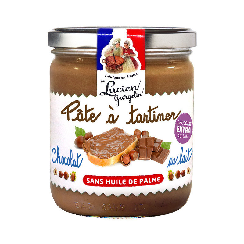 Spread with hazelnuts and extra milk chocolate - 400g - Lucien Georgelin