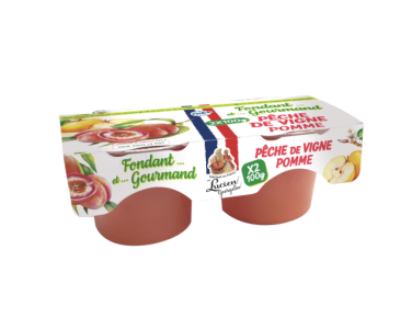 Grapevine peach and apple dessert - Soft and Gourmet - 2x100g - Lucien Georgelin  