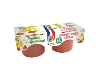DESSERT DE POMME FRAISE BANANE - FONDANT ET GOURMAND - 2X100G - Lucien Georgelin