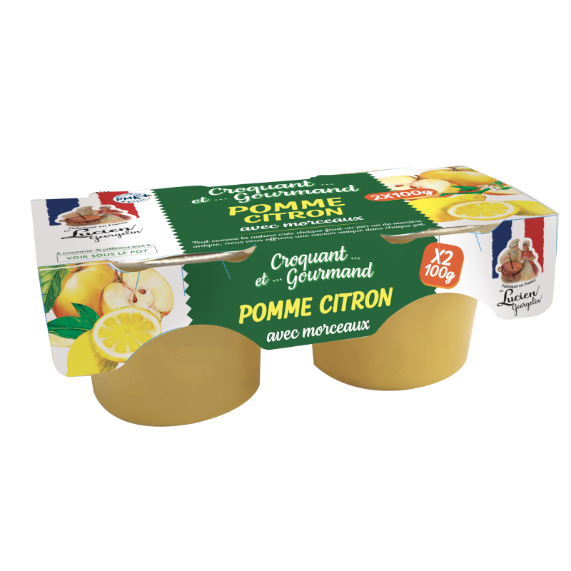 DESSERT DE POMME CITRON - CROQUANT ET GOURMAND - 2X100G - Lucien Georgelin