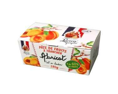 PÂTE DE FRUITS À TRANCHER - ABRICOT - 280g - Lucien Georgelin