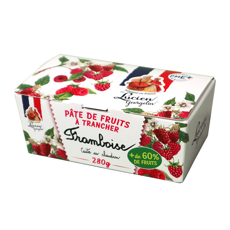 PÂTE DE FRUITS À TRANCHER - FRAMBOISE - 280g - Lucien Georgelin