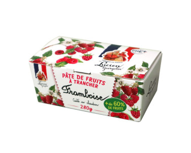 PÂTE DE FRUITS À TRANCHER - FRAMBOISE - 280g - Lucien Georgelin