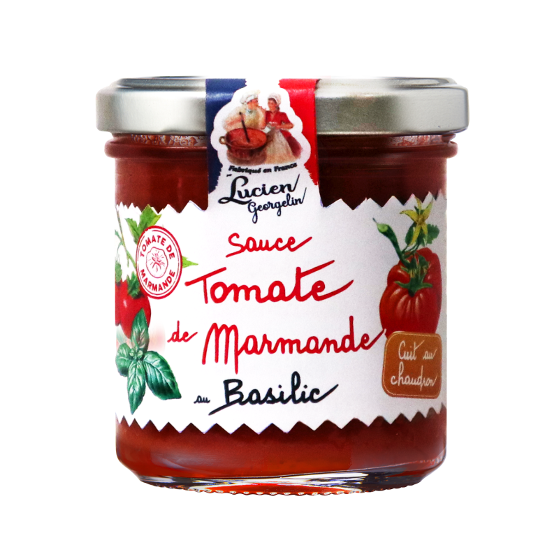 Tomato sauce from Marmande with Basil - 150g - Lucien Georgelin