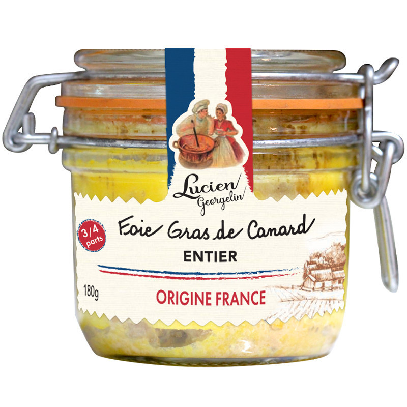 Entire duck foie gras Origin France - 180g - Lucien Georgelin