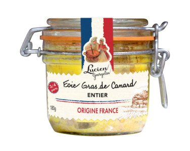 FOIE GRAS DE CANARD ENTIER ORIGINE FRANCE - 180G - Lucien Georgelin