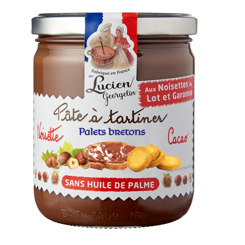 Haselnut spread with Breton biscuits 400g - Lucien Georgelin