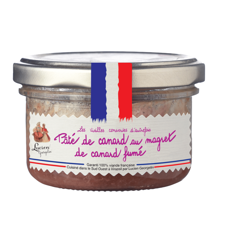 Pâté duck breast smoked - old preserves of the past - Lucien Georgelin