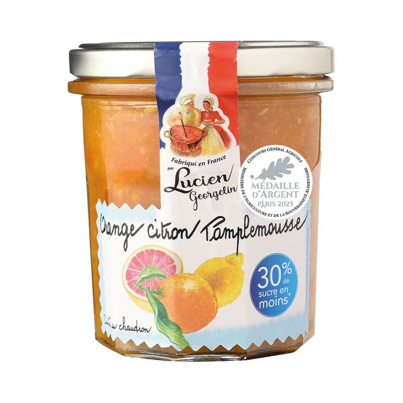 Confiture allégée d’orange citron pamplemousse | Lucien Georgelin