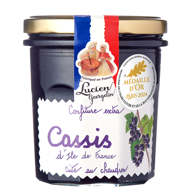 Extra blackcurrant jam from Ile de France - 350g - Lucien Georgelin
