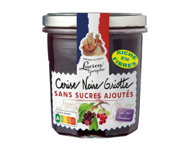 Preparation of black cherry without added sugar - 320g - Lucien Georgelin