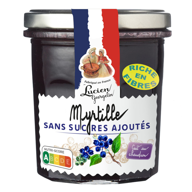 Preparation of blueberry without added sugar - 320g - Lucien Georgelin