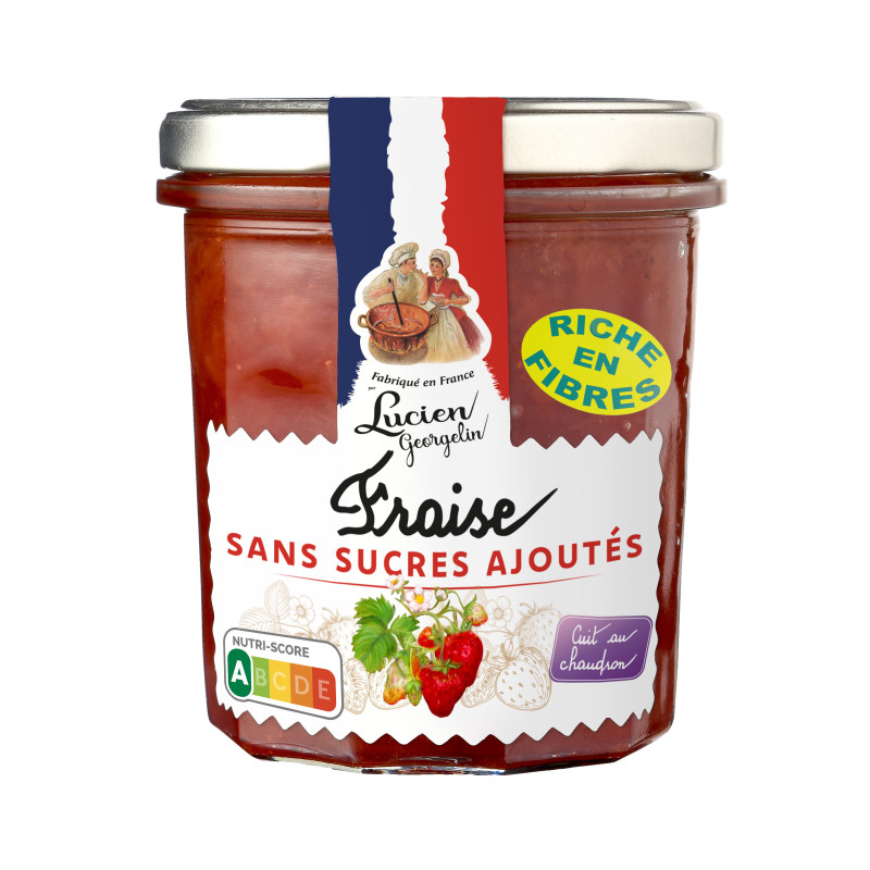 Strawberry preparation without added sugar - 320g - Lucien Georgelin