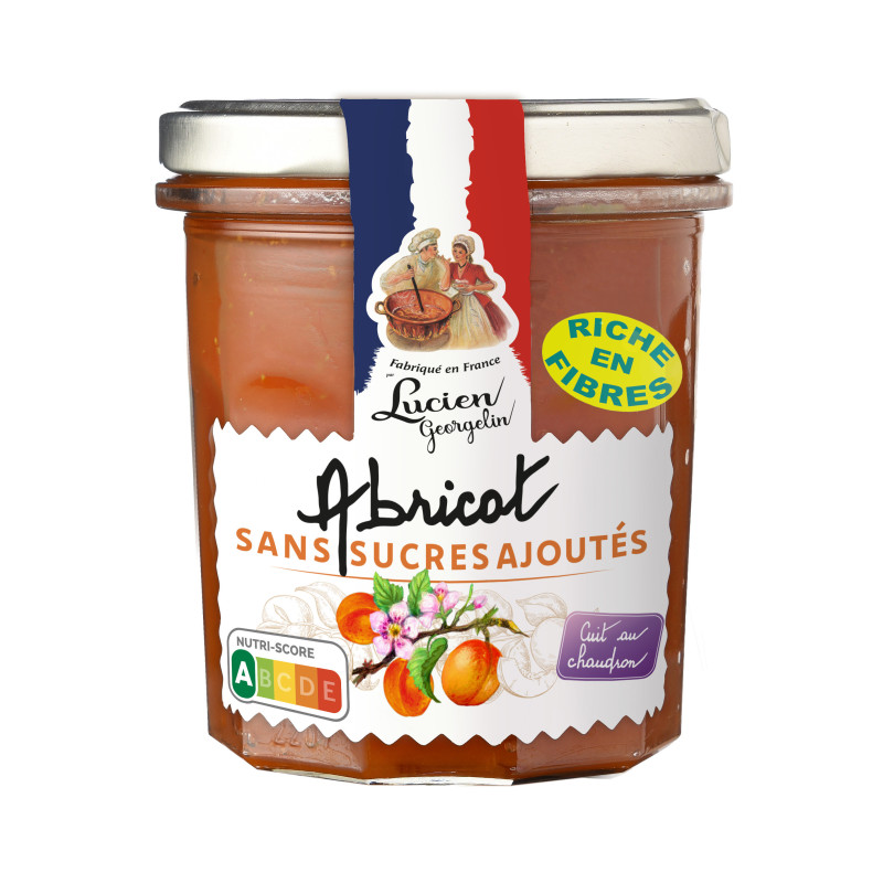 Apricot preparation without added sugar - 320g - Lucien Georgelin