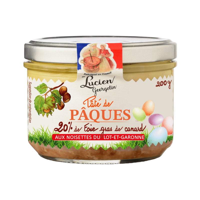 Pâté de Pâques au foie gras et noisettes - 200g