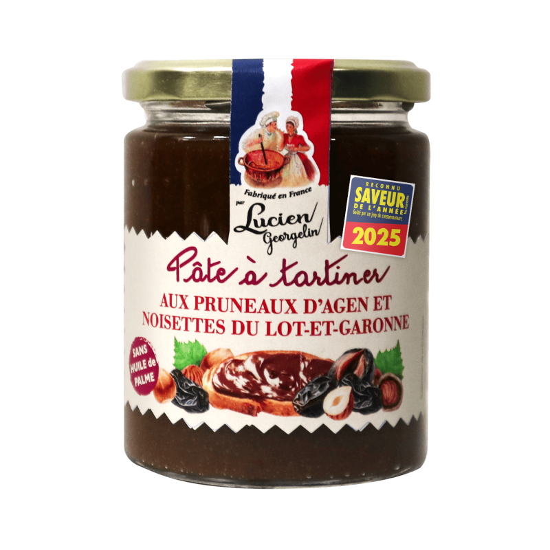 Spread with hazelnuts from Lot-et-Garonne and prunes from Agen - 320g - Lucien Georgelin