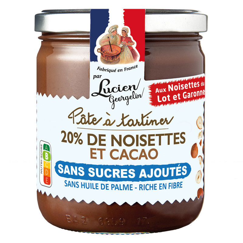 Pâte à tartiner sans sucres ajoutés | Lucien Georgelin