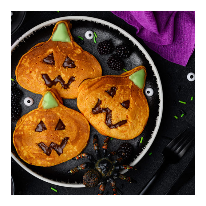 Pancakes d’Halloween à la pâte à tartiner