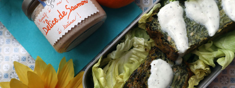 Spinach and salmon cake
